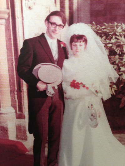 The author with his lovely bride on their wedding day in 1970